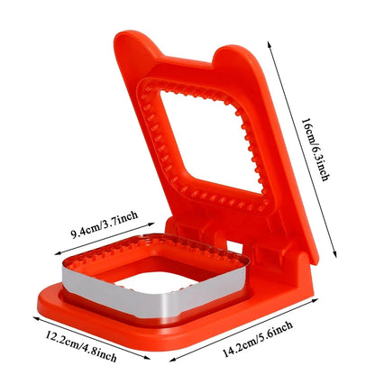 Sandwich Cutter and Sealer Flip Sandwich Cutting Tool for Kids Lunch Stainless Steel Blade Circular Sandwich Bread Toast Mold