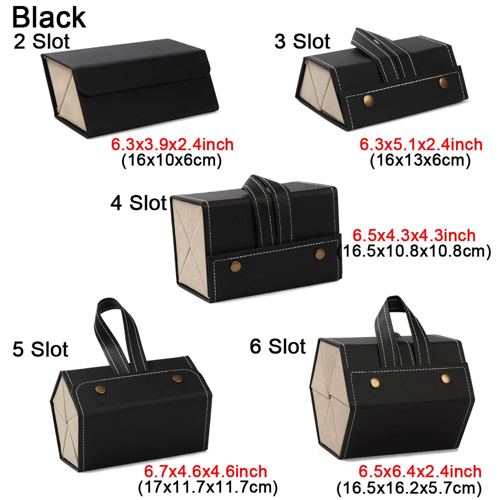 Multi-Slot Portable Glasses Organizer 2/3/4/5/6 Multi-Slot Eyeglasses Storage Display Travel Sunglasses Case