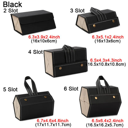 Multi-Slot Portable Glasses Organizer 2/3/4/5/6 Multi-Slot Eyeglasses Storage Display Travel Sunglasses Case