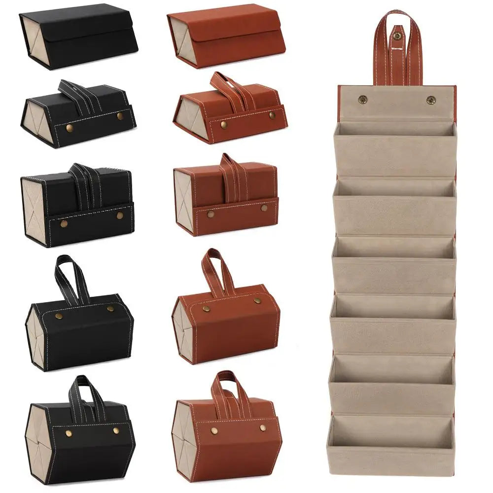Multi-Slot Portable Glasses Organizer 2/3/4/5/6 Multi-Slot Eyeglasses Storage Display Travel Sunglasses Case